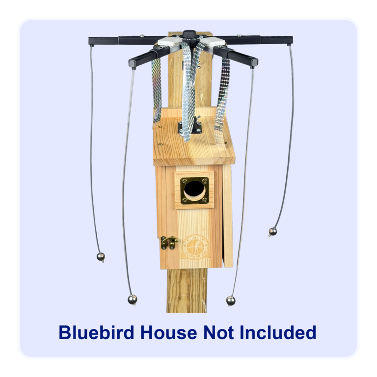 Sparrow-B-Gone! for Wall / Post-Mounted Bluebird Houses with Flat Angled Roofs