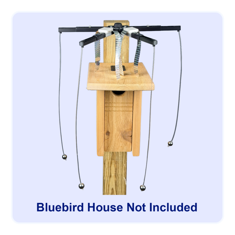Sparrow-B-Gone! for Wall / Post-Mounted Bluebird Houses with Flat Level Roofs