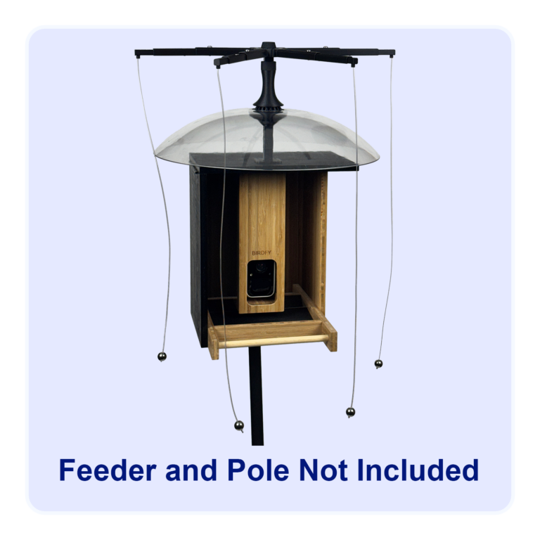 Combined Sparrow-B-Gone and Rain-B-Gone on a Birdfy Bamboo Smart Camera Feeder